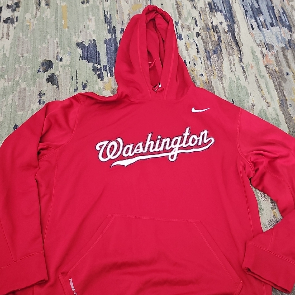 Nike Red Hoodie with Washington Logo